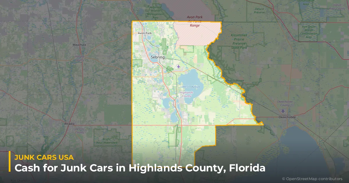Highlands County, FL service area map