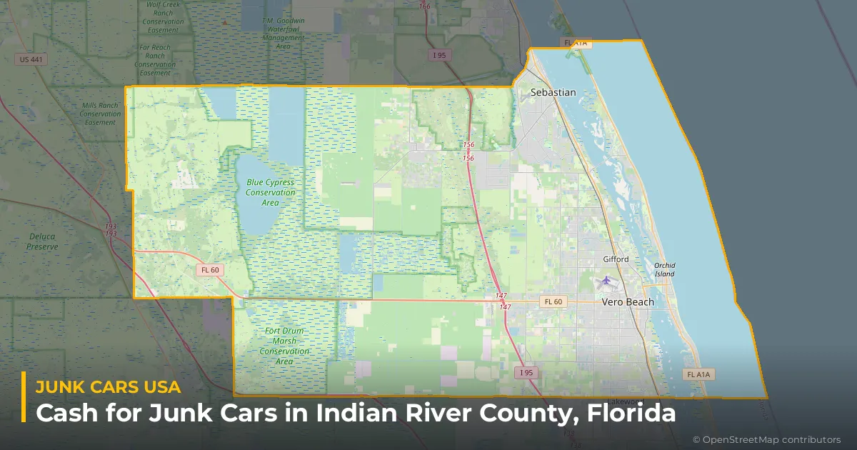Indian River County, FL service area map