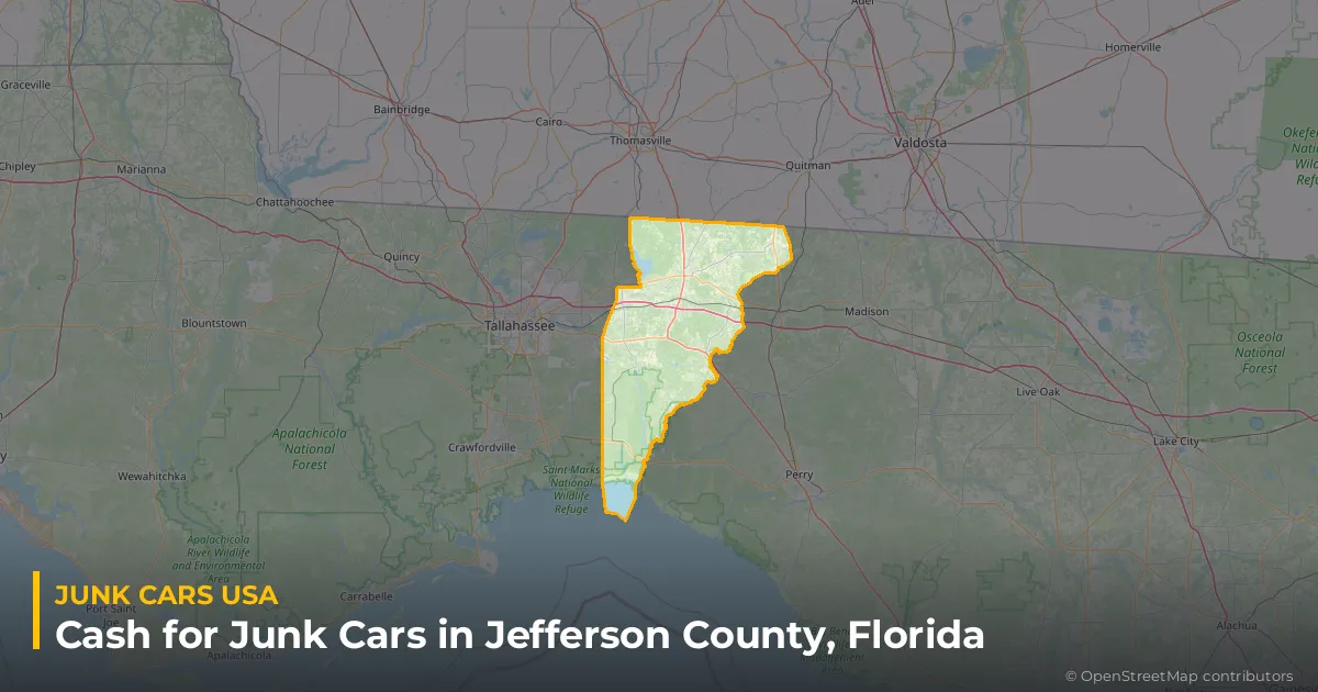 Jefferson County, FL service area map