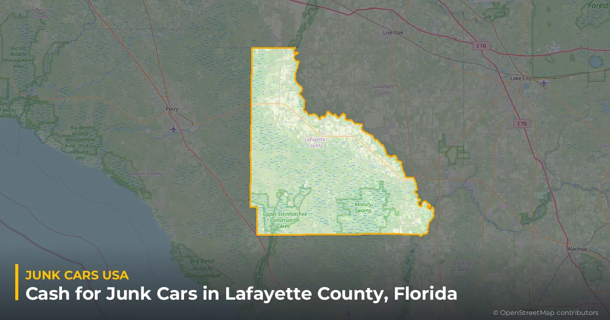 Lafayette County, FL service area map