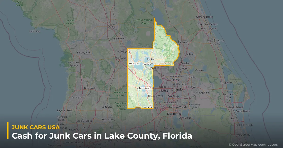 Lake County, FL service area map