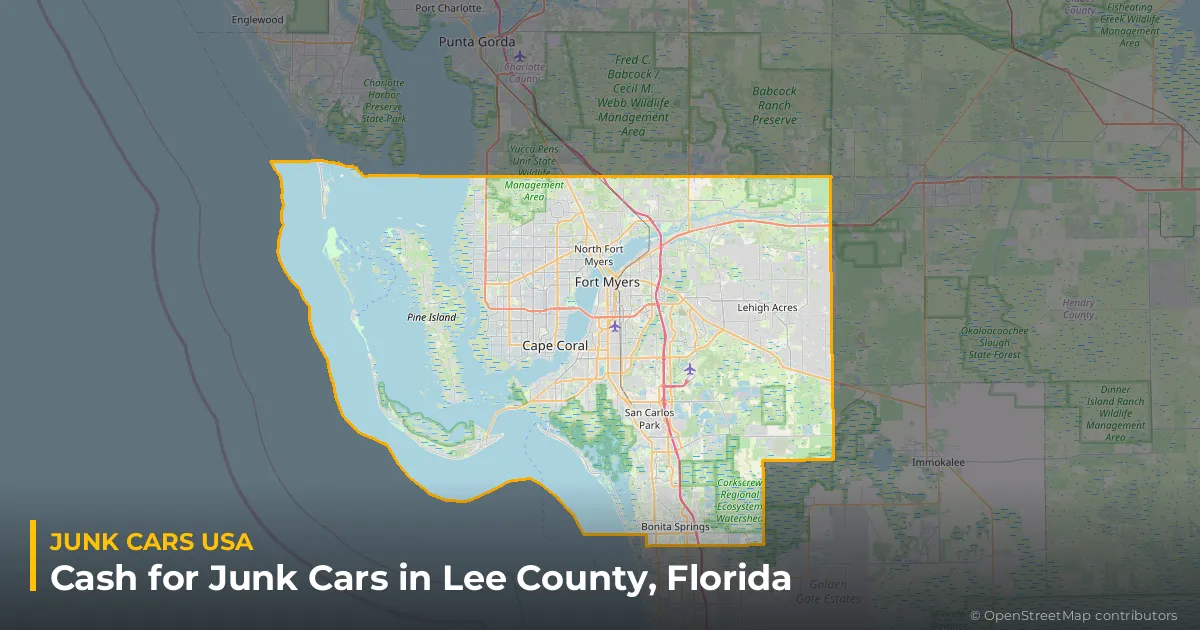 Lee County, FL service area map