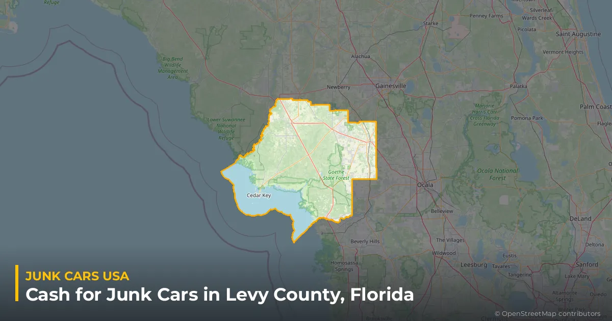 Levy County, FL service area map