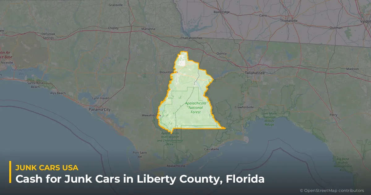 Liberty County, FL service area map