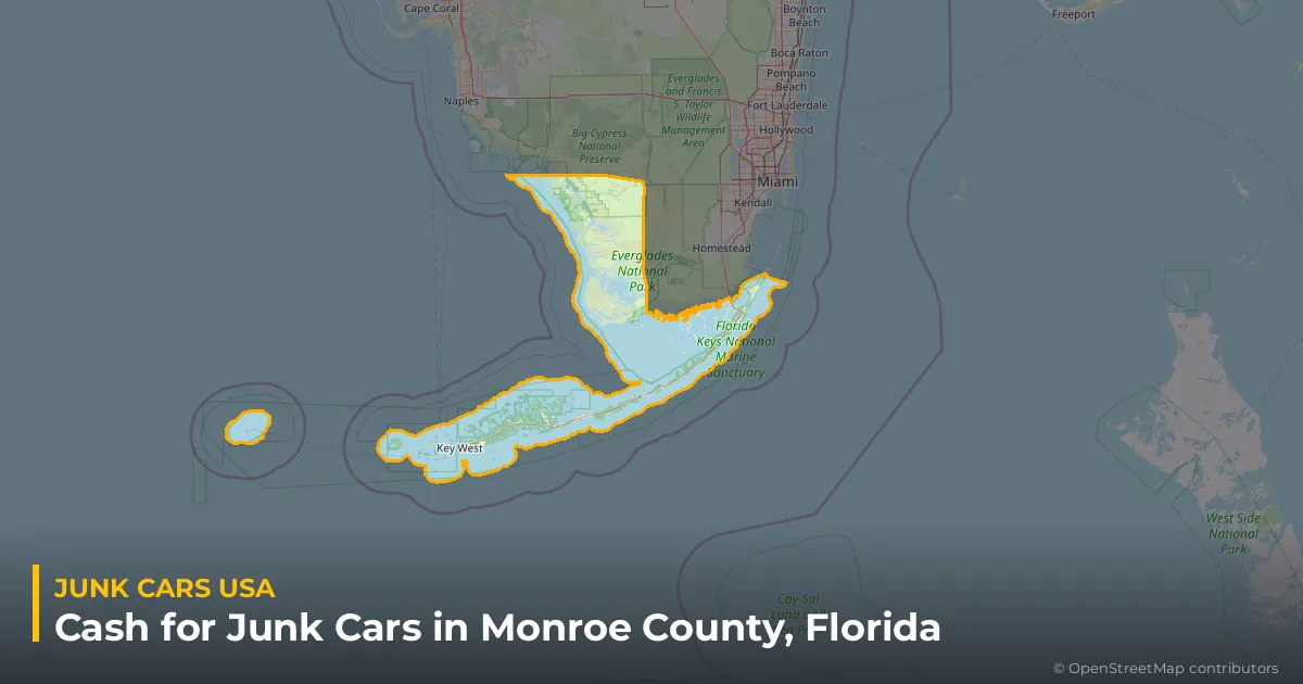 Monroe County, FL service area map