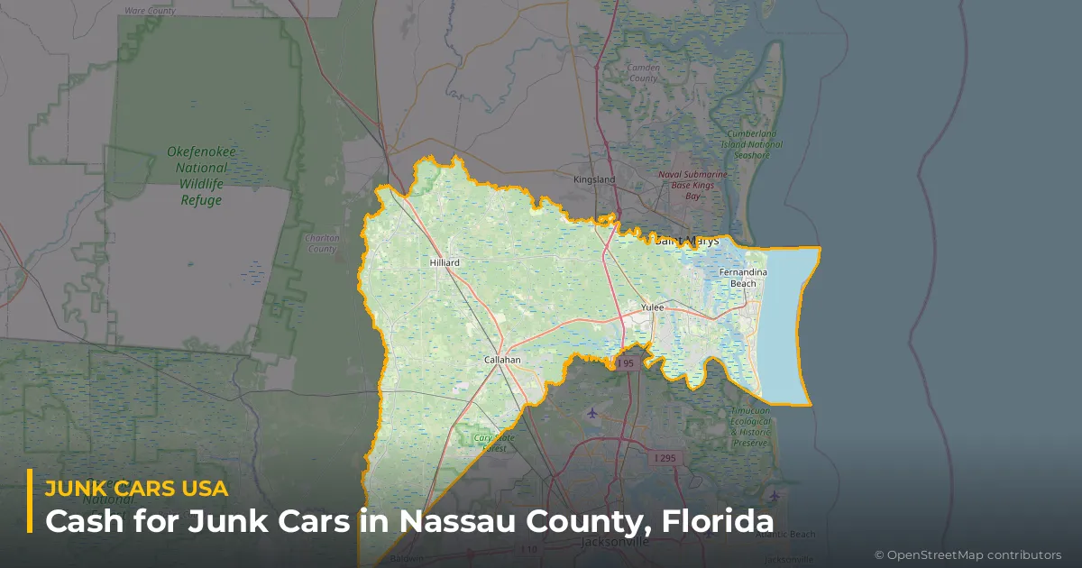 Nassau County, FL service area map