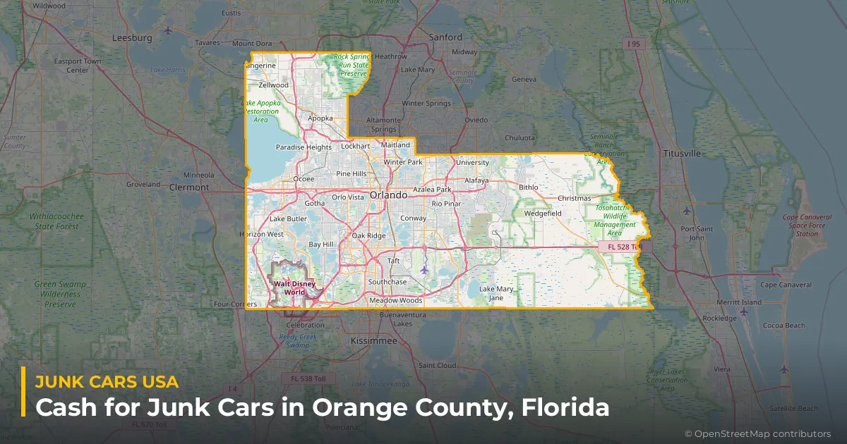 Orange County, FL service area map