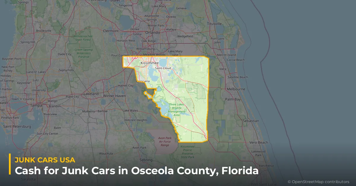 Osceola County, FL service area map