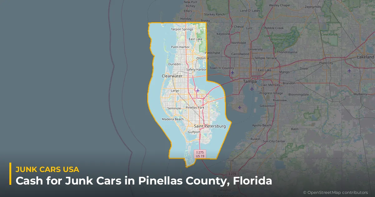 Pinellas County, FL service area map