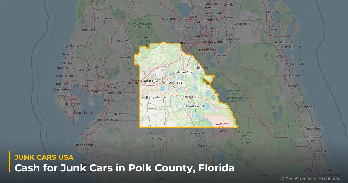 Polk County, FL service area map