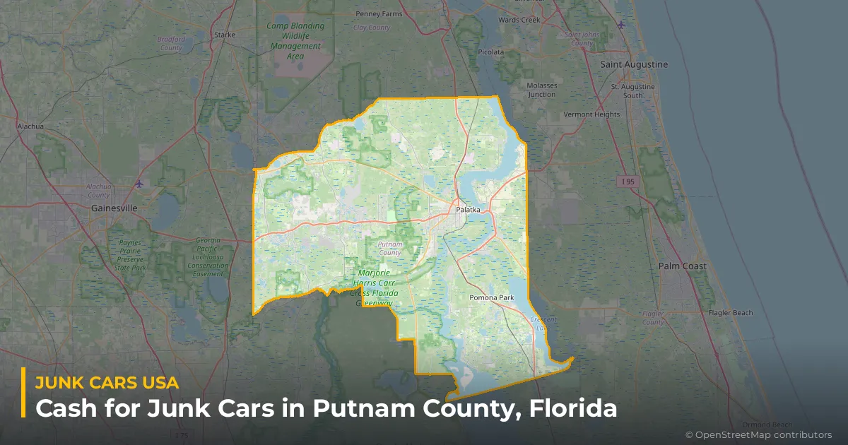 Putnam County, FL service area map