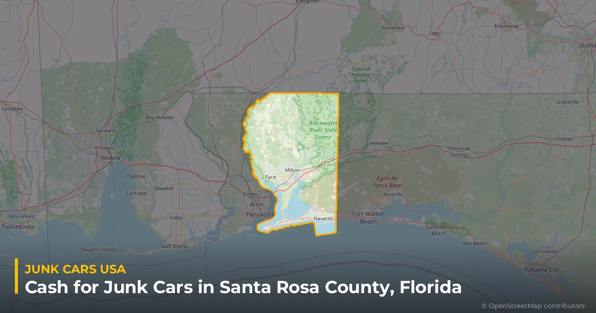 Santa Rosa County, FL service area map