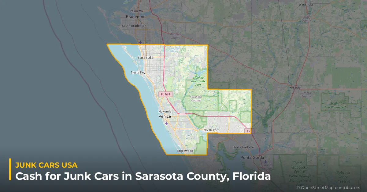 Sarasota County, FL service area map