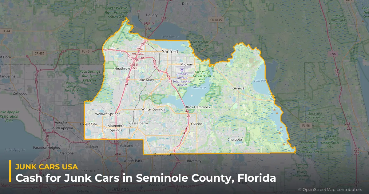 Seminole County, FL service area map