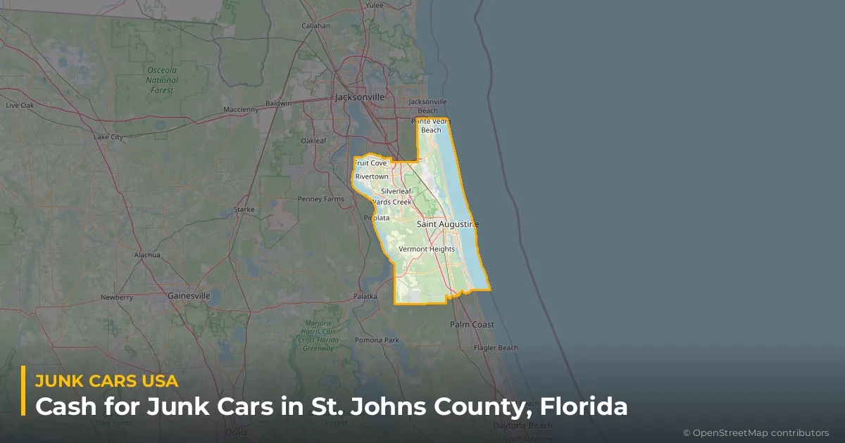 St. Johns County, FL service area map