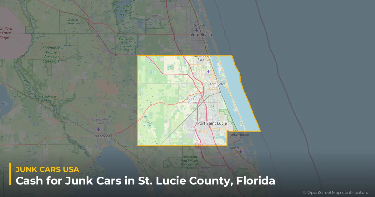 St. Lucie County, FL service area map