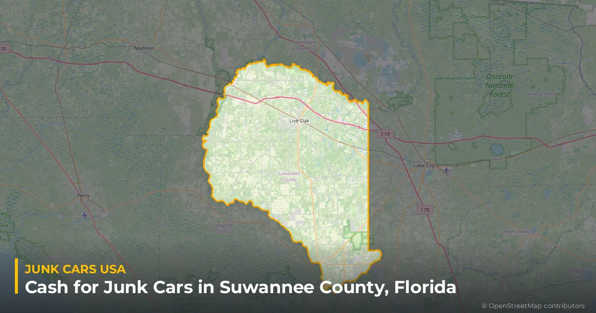 Suwannee County, FL service area map