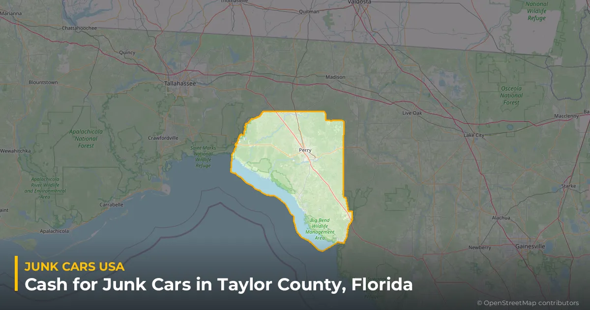 Taylor County, FL service area map