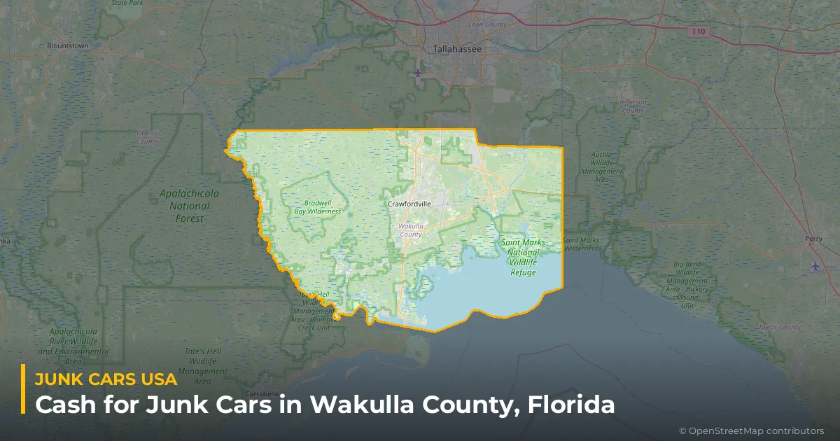 Wakulla County, FL service area map