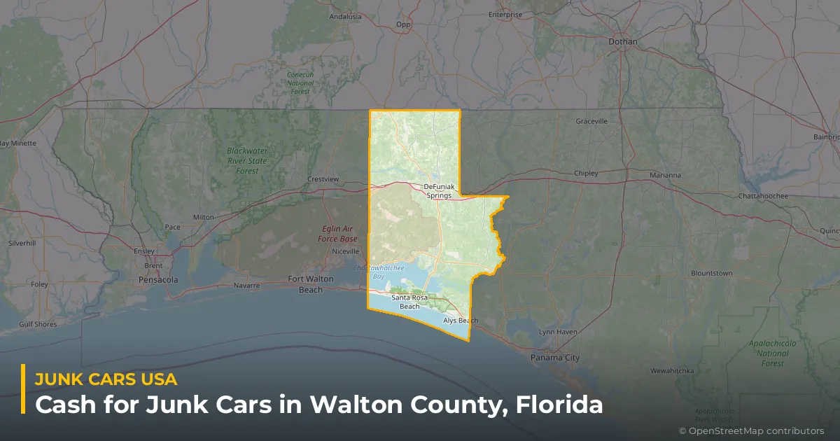 Walton County, FL service area map